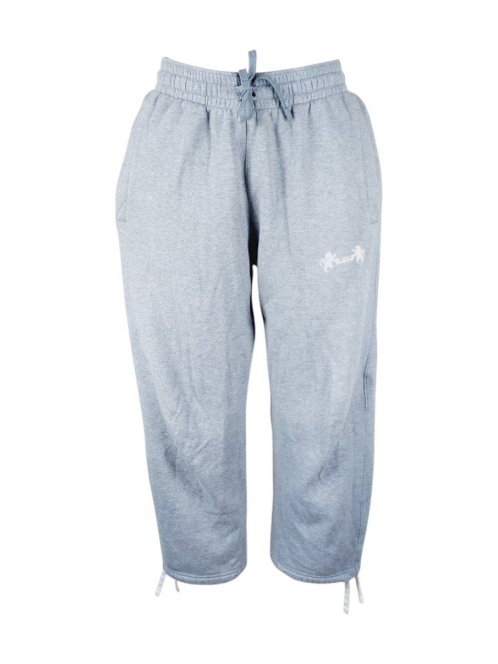 Nike Women's Gray Heather Straight-Leg Casual Sweat Crop Pants Size M